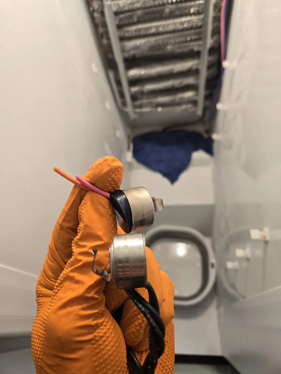Bimetal defrost thermostat replacement in a refrigerator by Epic Star in Santa Monica, CA